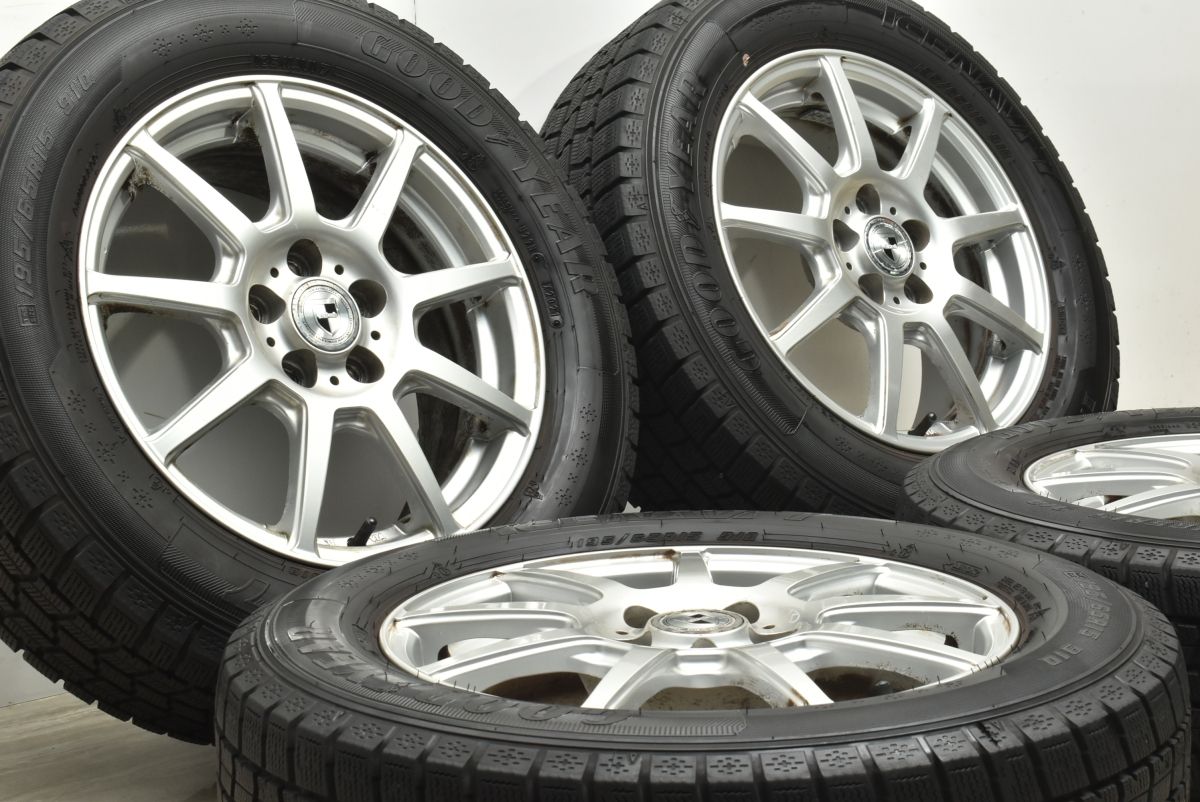 程度良好 G Mach 15 in 6 J 50 PCD 100 アイスナビ7 195 65 R プリウス ウィッシュ カローラスポーツ セリカ インプレッサ レガシィ