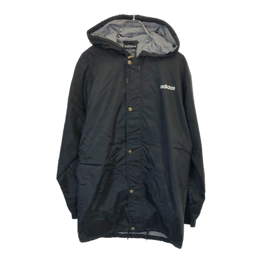 90年代 adidas アディダス ナイロンジャケット スポーツ ブラック メンズ XL 古着 X 0442