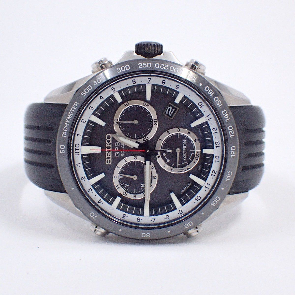 SEIKO セイコー アストロン GPS衛星電波ソーラー メンズ 腕時計 黒文字盤 シリコンベルト SBXB 015 8 X 82-0 AC 0
