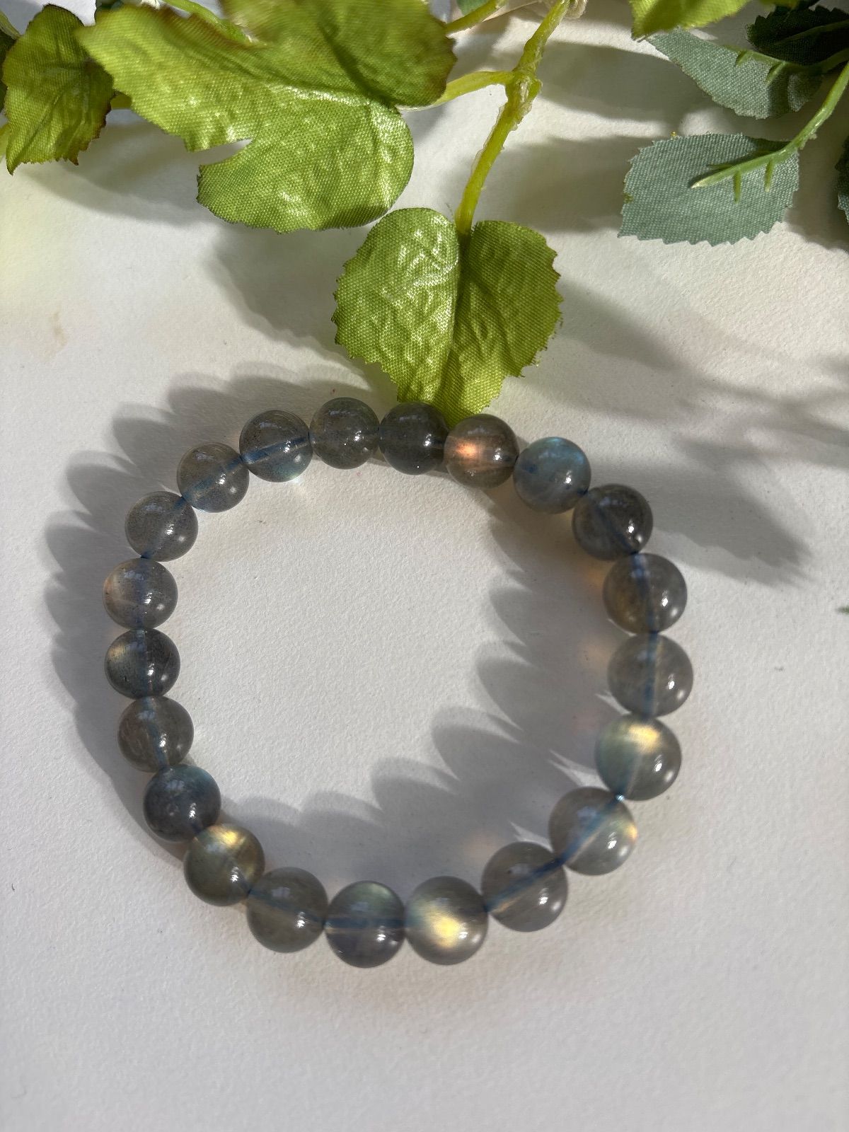 1点もの レインボーラブラドライト約9 mm 内周約16 cm