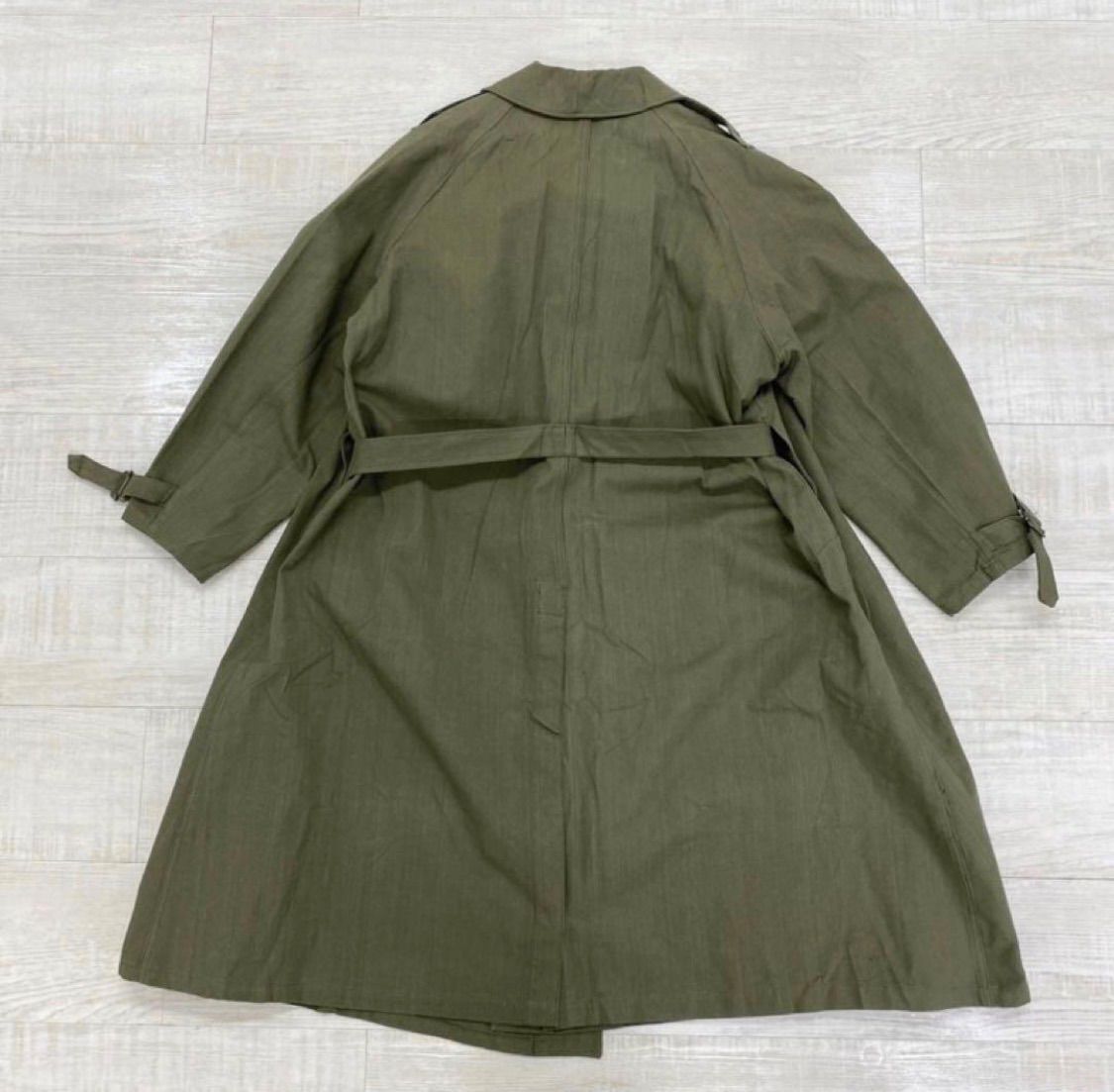 40 s フランス軍 Vintage フレンチ ヴィンテージ 後期 モーターサイクル コート リネン混 COAT M-35 サイズ 6 71