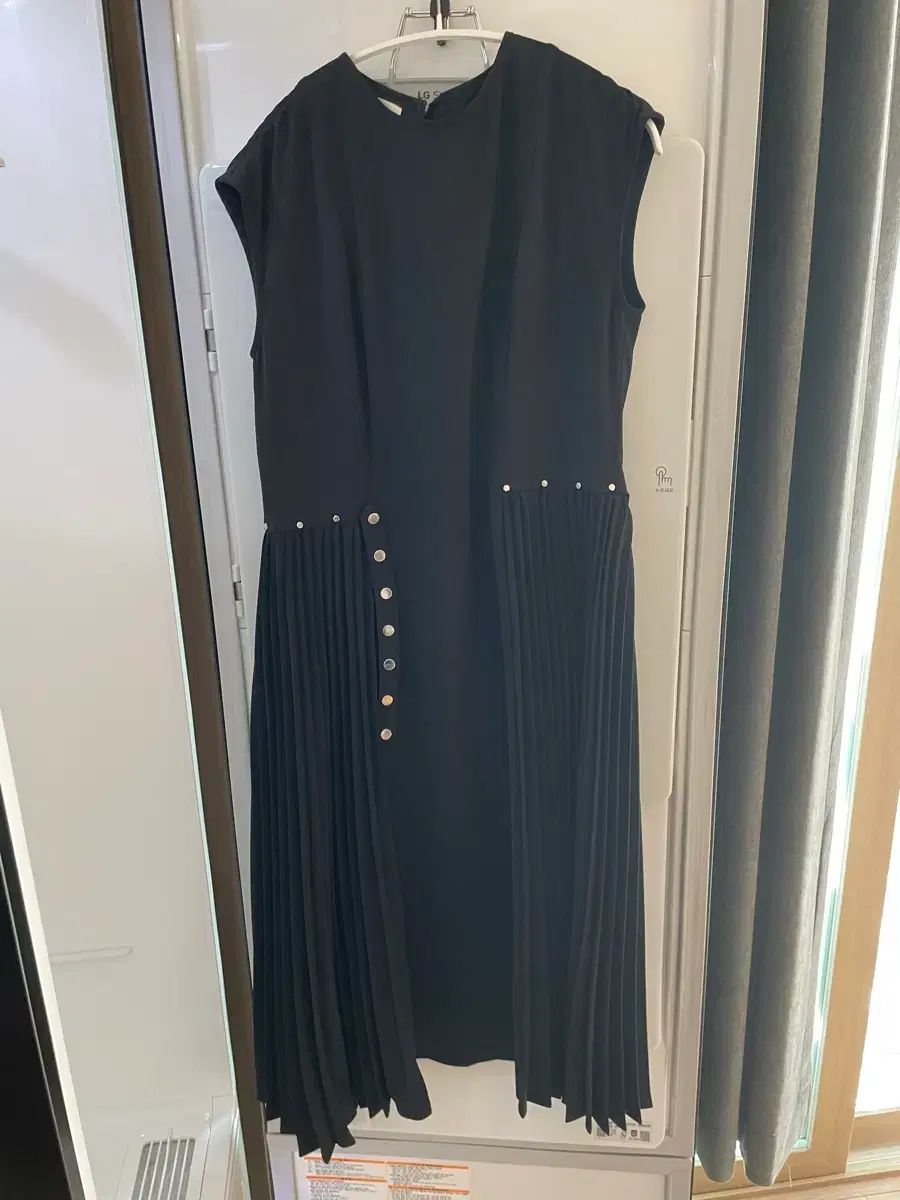  ラオンミュジェラ プリーツキャミソールワンピース 長袖 七分袖 ひざ丈ワンピース