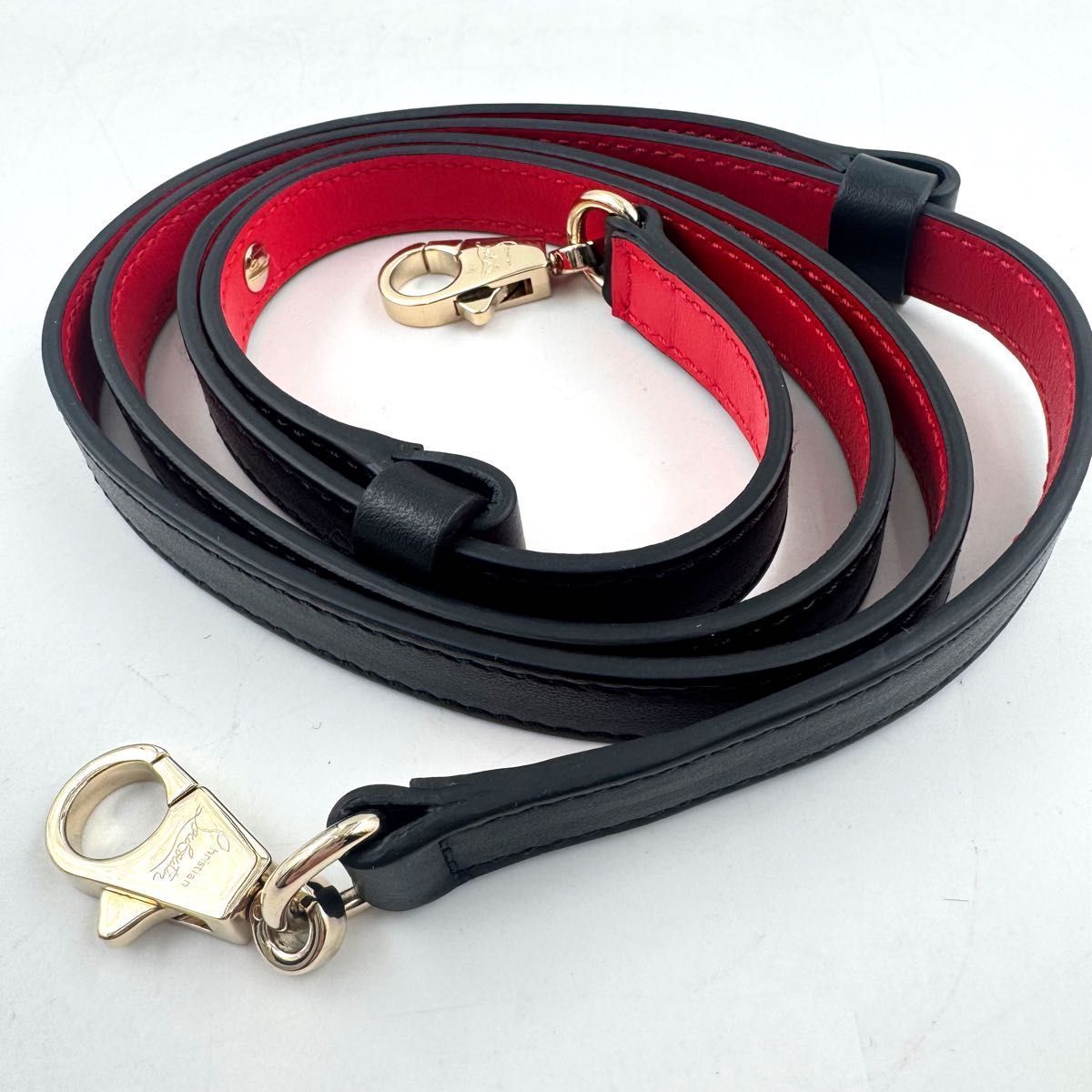 Christian Louboutin クリスチャンルブタン ショルダーストラップ レザー ロゴ刻印 保存袋 箱