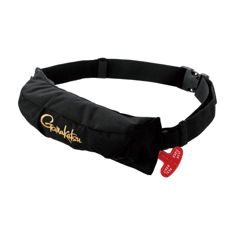 がまかつ コンパクトエアフローター GM-6006 ブラック ゴールド フリーサイズ 救命具 gamakatsu