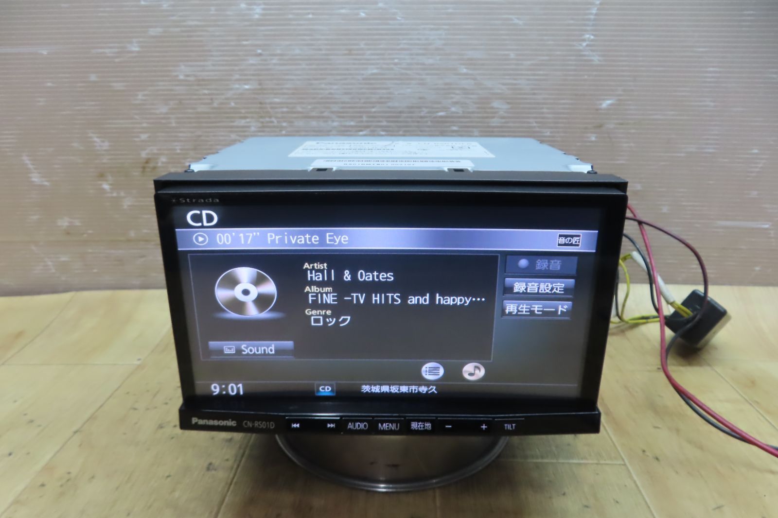 美品☆動作保証付☆F5096/パナソニック CN-RS01D メモリーナビ 地図