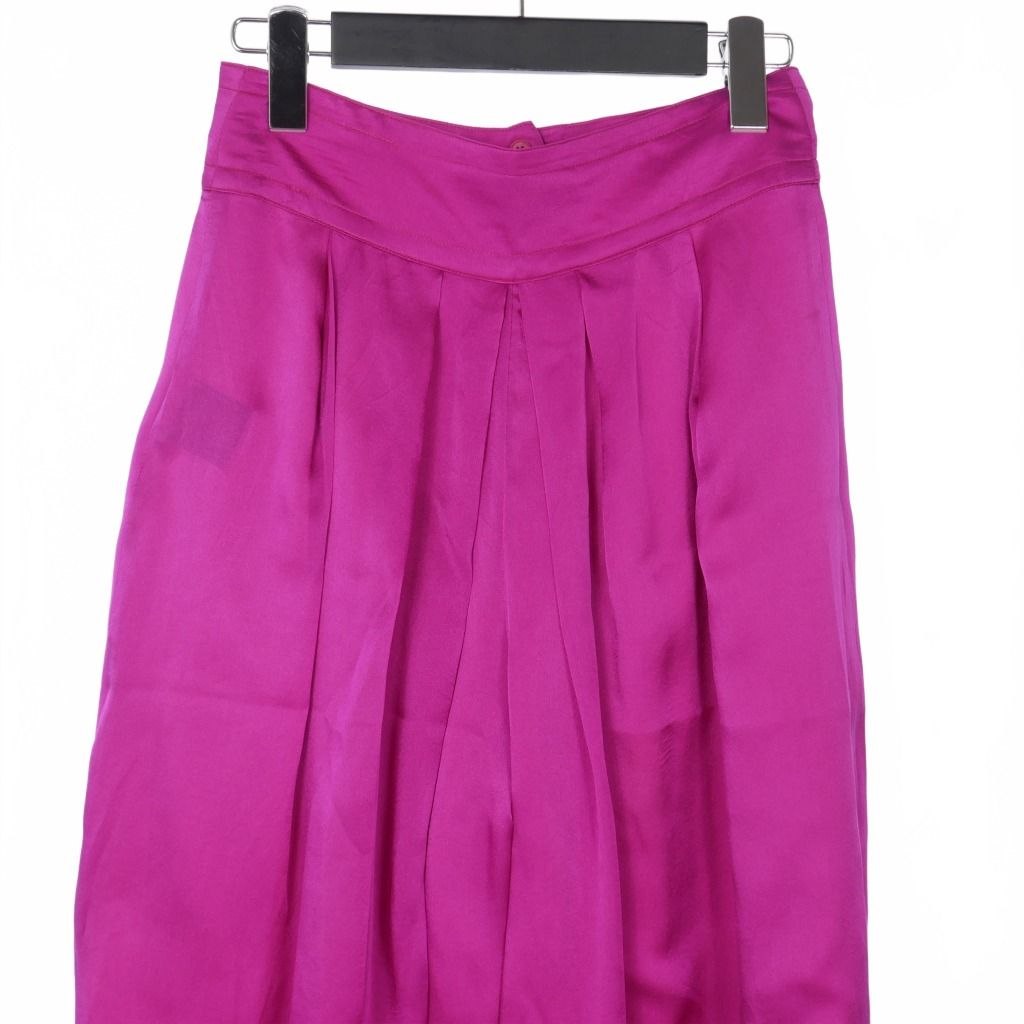 【中古】クリスチャン ワイナンツ christian wijnants シルク タック ワイドパンツ スラックス 34 紫 パープル クリスチャン ワイナンツ christian wijnants シルク タック ワイド