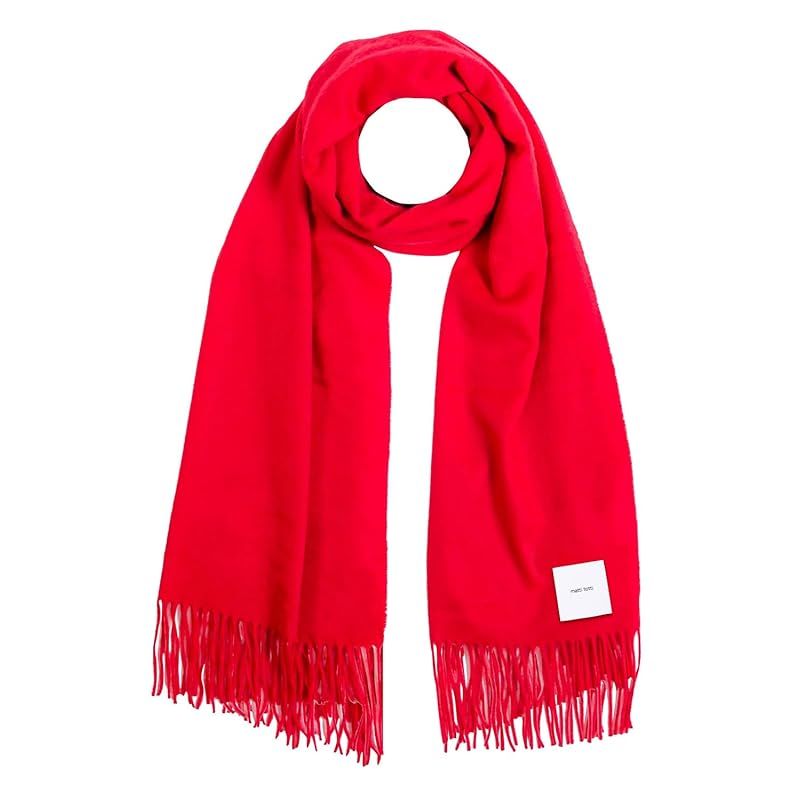 彡 matti totti 10 レッド カシミヤ ストール カシミア 100 大判 厚手 レディース 無地 女性 ロング リバーシブル カシミヤストール カシミアストール ギフト プレゼント A 0016 B 0