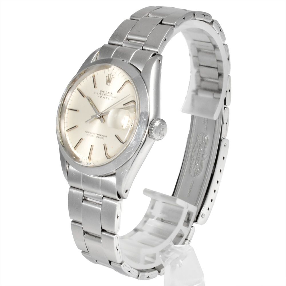ロレックス ROLEX 1500 オイスター パーペチュアル デイト 腕時計 シルバー文字盤 7桁 2番台 メンズ
