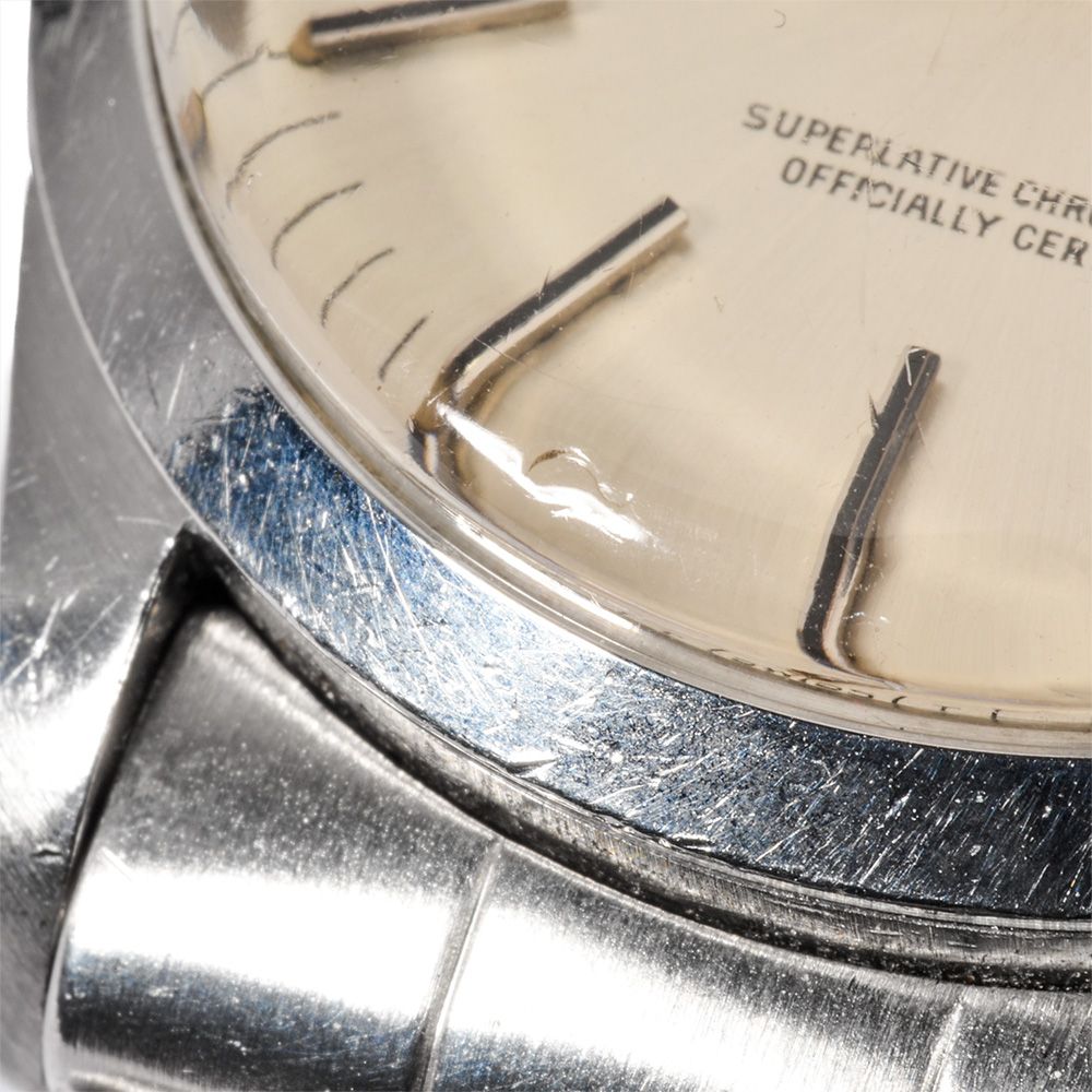 ロレックス ROLEX 1500 オイスター パーペチュアル デイト 腕時計 シルバー文字盤 7桁 2番台 メンズ ブルゾン 自動巻き時計 