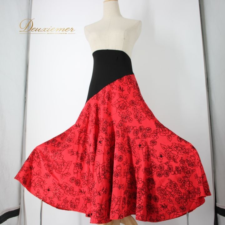 社交ダンス 衣装 スタンダード スカート レッスンウェア 女性用 オール