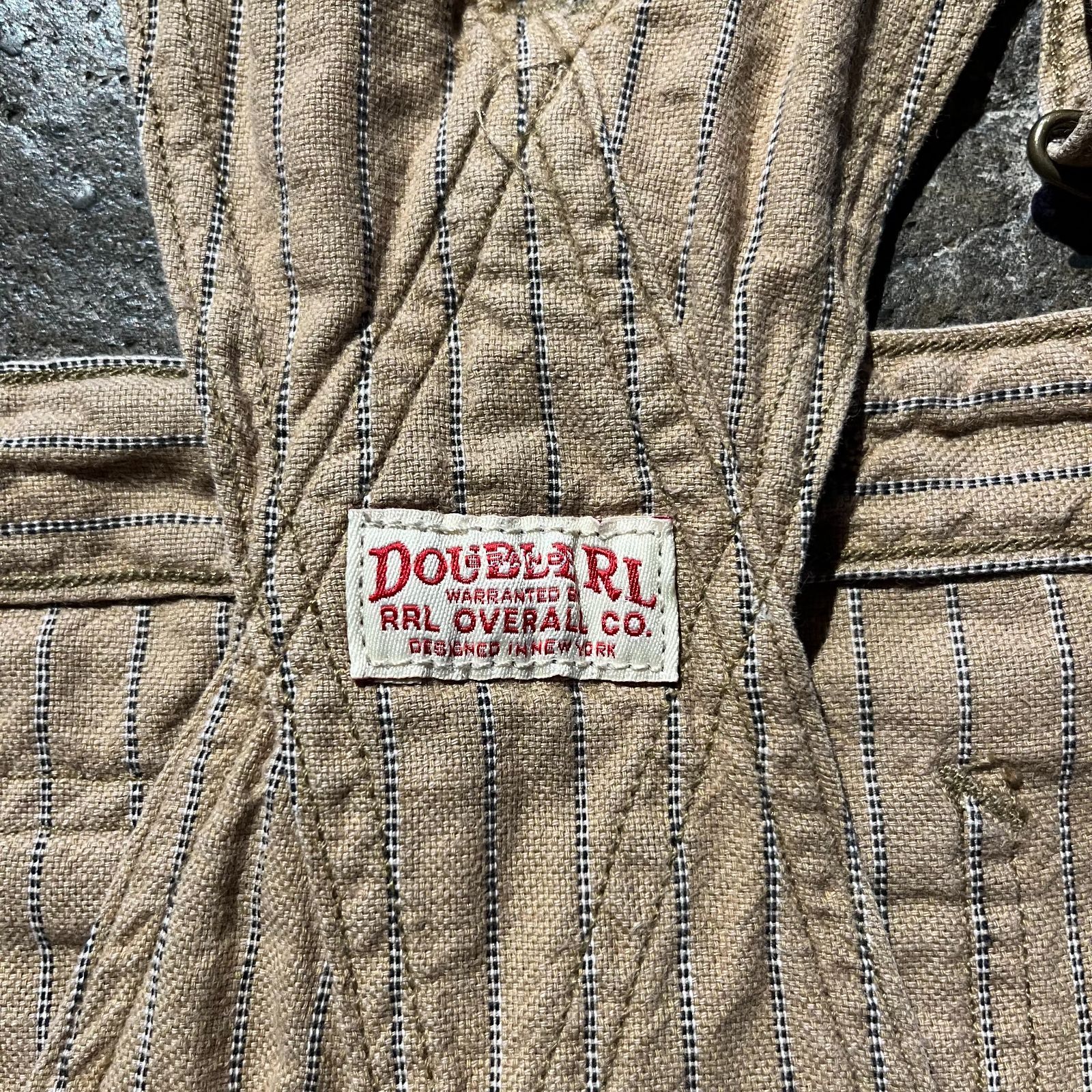 RRL 25ss クロフィードオーバーオール L ストライプ サロペット ダブル