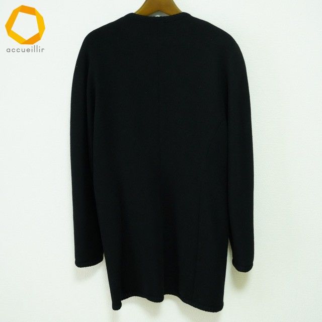 anc イタリヤ 伊太利屋 ジャケット 9 A 2 黒 ラインストーン ロング カーディガン レディース 977569