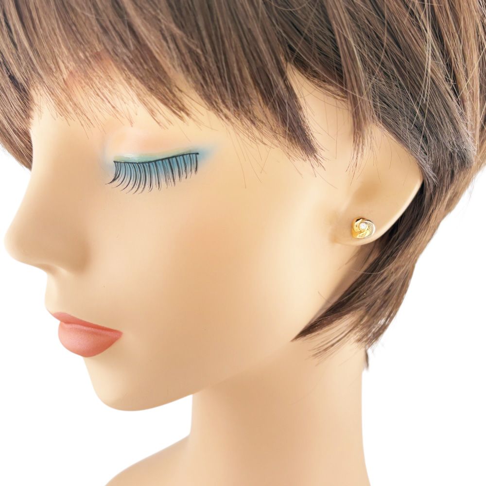 カルティエ ベビートリニティ ピアス 18金 K 18イエローゴールド ダイヤモンド レディース CARTIER