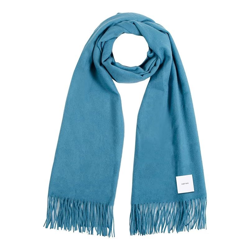 彡 matti totti 09.Tブルー カシミヤ ストール カシミア 100 大判 厚手 レディース 無地 女性 ロング リバーシブル カシミヤストール カシミアストール ギフト プレゼント A 0016 B-9 0