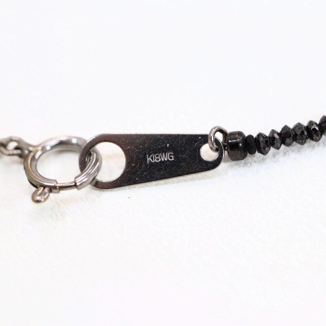  ジュエリー ネックレス K 18 WG ブラック ダイヤモンド 20.07 ct アジャスター付 サイズ調整可 13476 HM デイリーウェア ネックレス アクセサリー