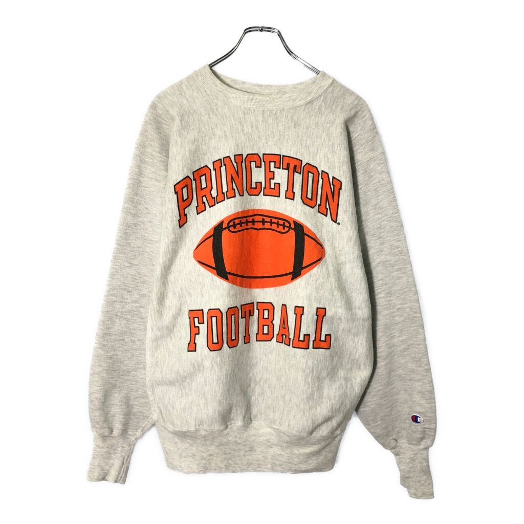 90年代 Champion チャンピオン プリンストン REVERSE WEAVE リバースウィーブ スウェット グレー メンズ XL 古着 V 9080