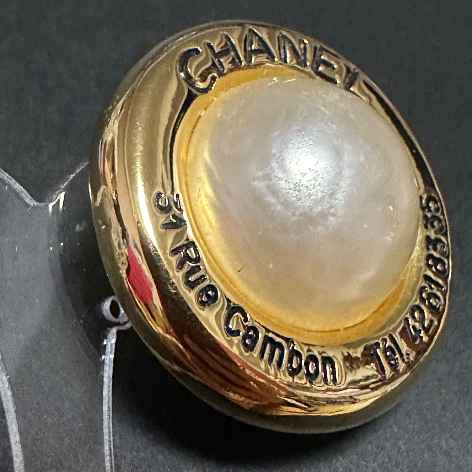 レディース 正規品CHANELゴールドGPイヤリング片方①