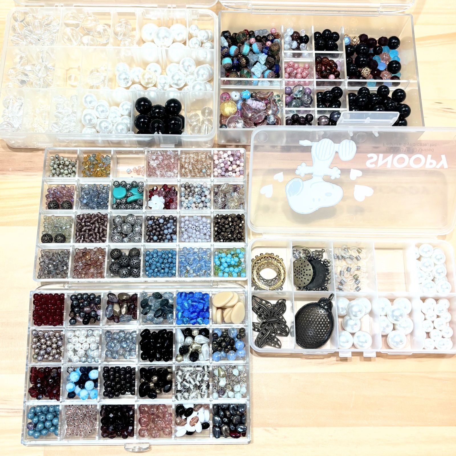 ビーズ アクセサリーパーツ パール 材料 素材 セット 大量 多色 