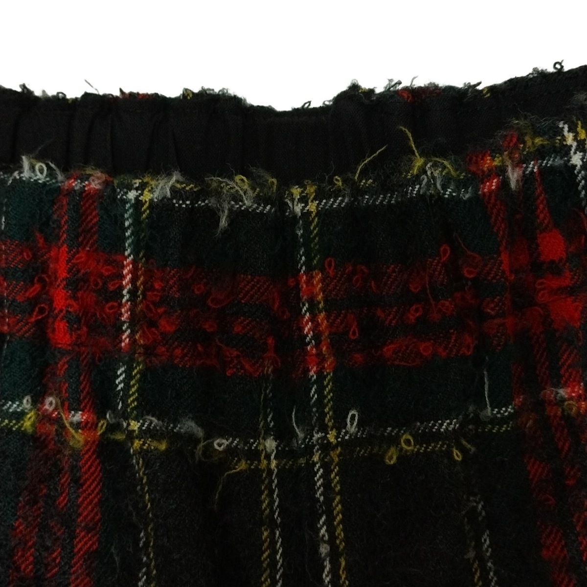  トリココムデギャルソン パンツ レディース - ダークグレー×レッド×マルチ フルレングス ウエストゴム チェック柄 その他 パンツ