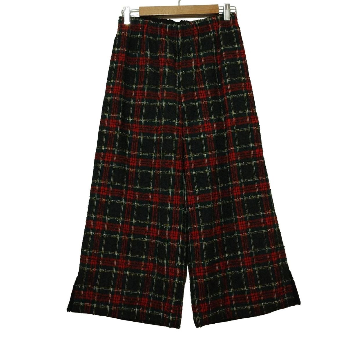 トリココムデギャルソン パンツ レディース美品 - ダークグレー×レッド