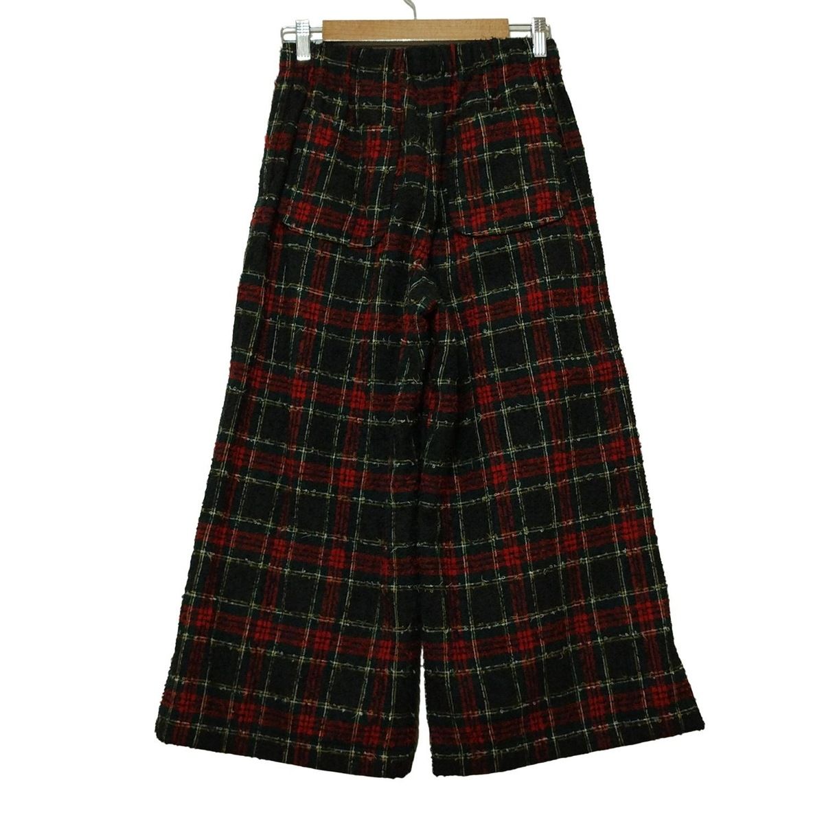 【美品】トリココムデギャルソン　ブラックウォッチパンツ トリココムデギャルソン パンツ レディース美品 - ダークグレー×レッド