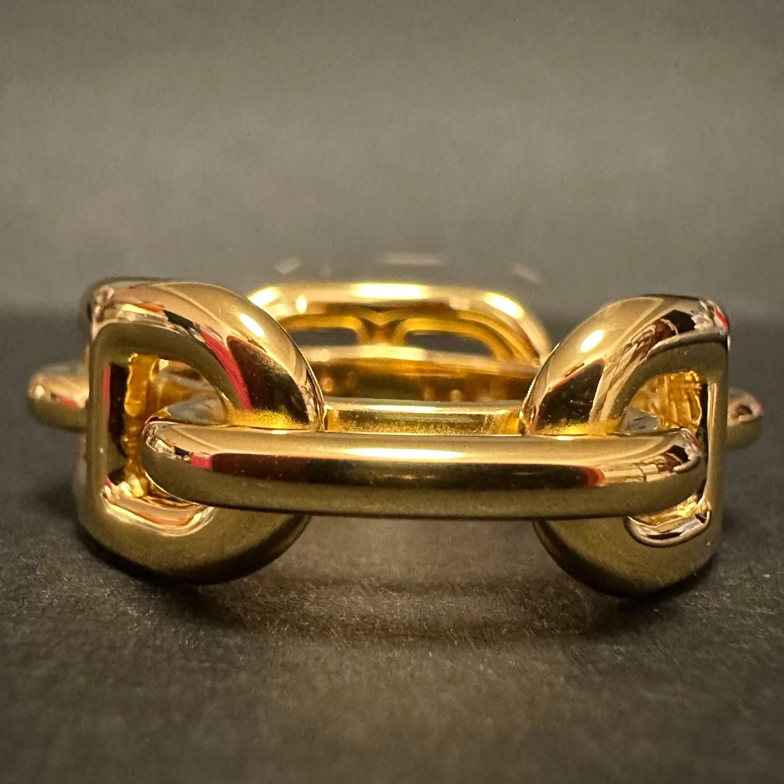 極美品 エルメス HERMES スカーフリング シェーヌダンクル GP ゴールド