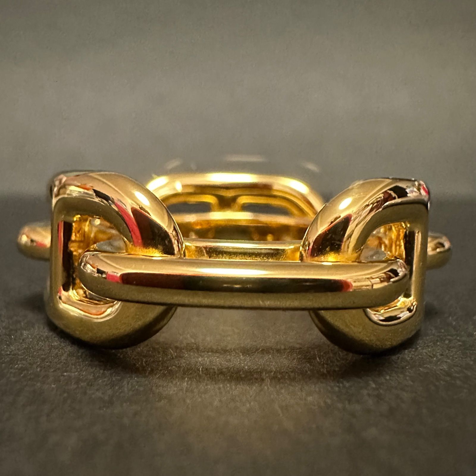 極美品 エルメス HERMES スカーフリング シェーヌダンクル GP ゴールド