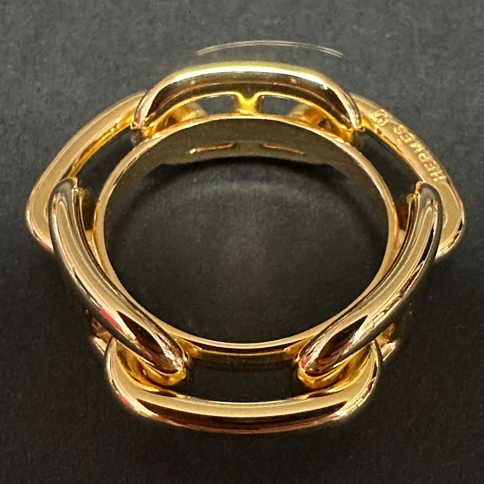 極美品 エルメス HERMES スカーフリング シェーヌダンクル GP ゴールド