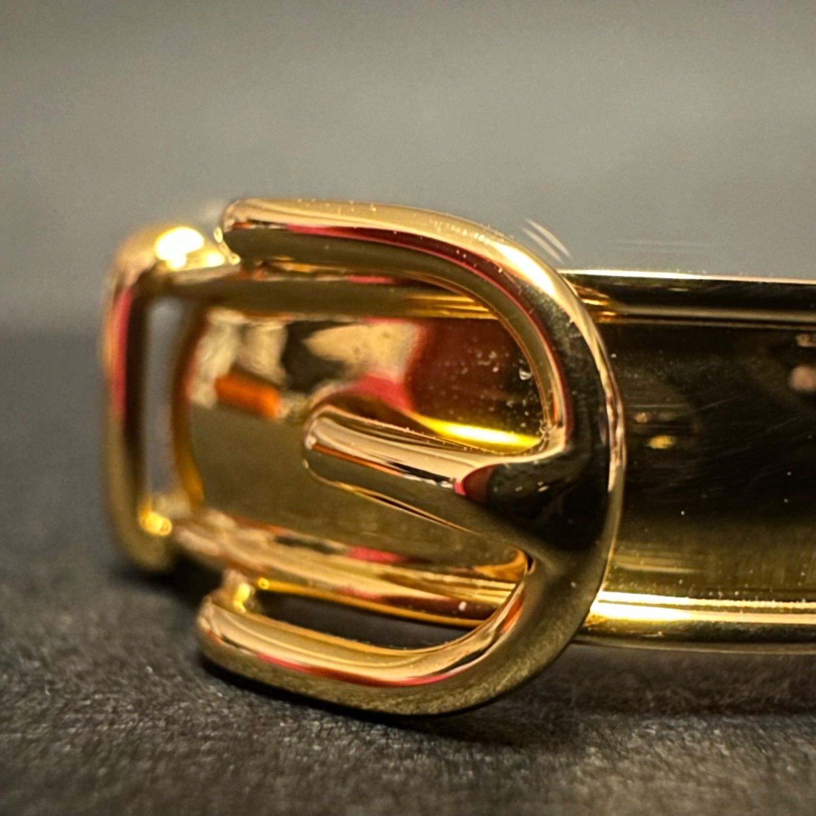 極美品 エルメス HERMES スカーフリング ブックルセリエ ベルト