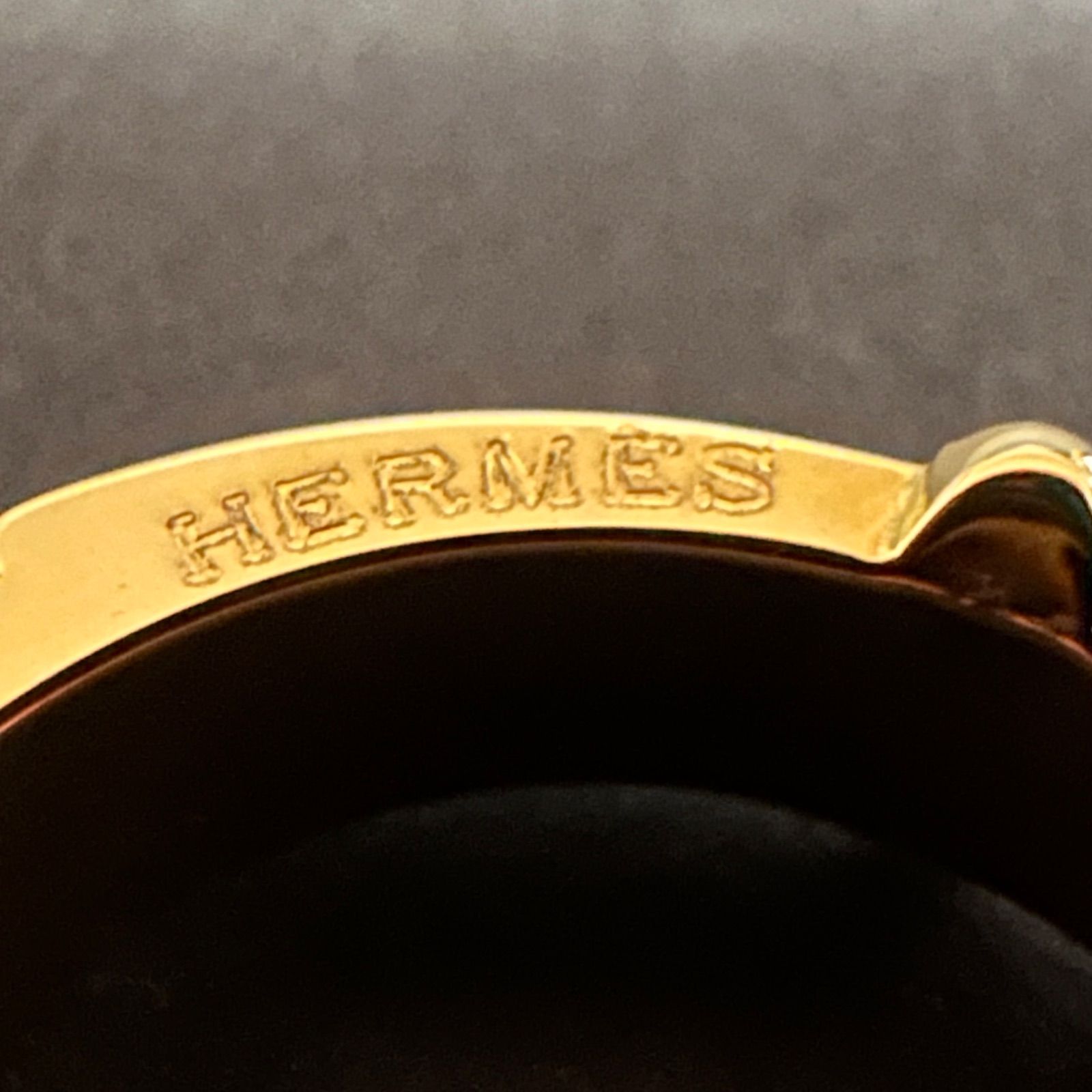 極美品 エルメス HERMES スカーフリング ブックルセリエ ベルト