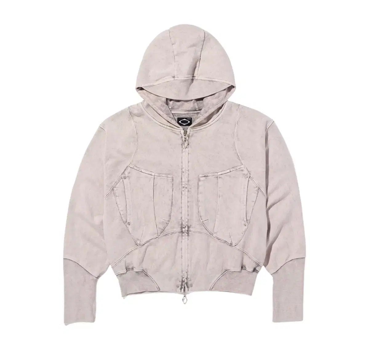 ミスチーフ BIG ポケット フード ジップアップ ブリーチド ピンク S