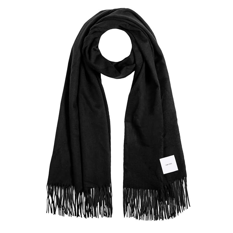 彡 matti totti 06.ブラック カシミヤ ストール カシミア 大判 厚手 メンズ 無地 マフラー 100 男性 ロング リバーシブル カシミヤストール カシミアストール ギフト プレゼント A 0026 B-6 0