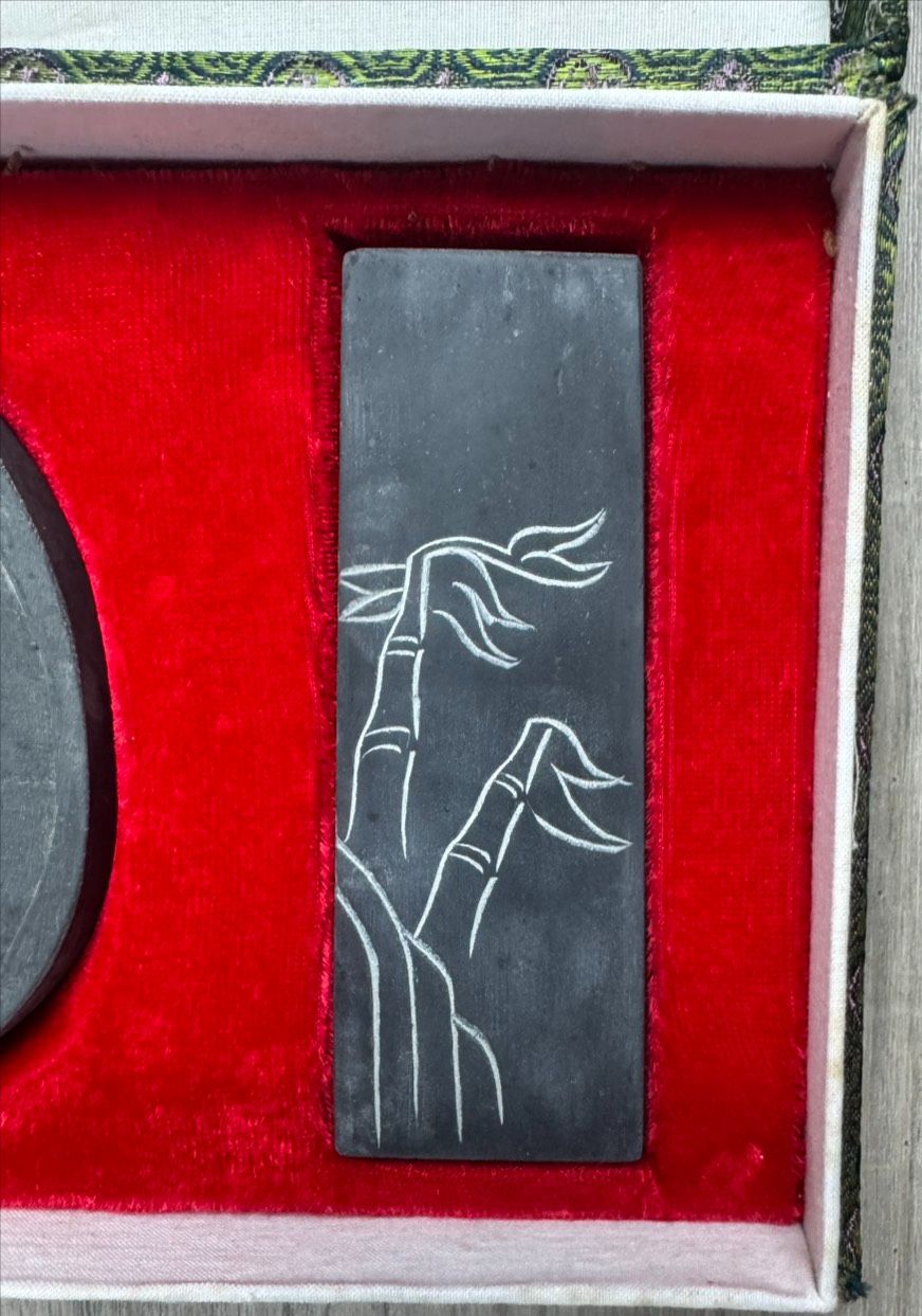 中國書道 硯箱 硯 筆 墨 印 朱肉 セット 未使用品 書道具 - メルカリ