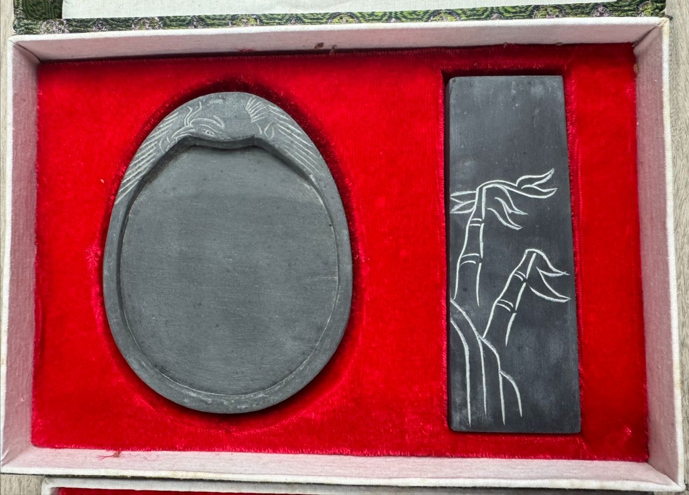 中國書道 硯箱 硯 筆 墨 印 朱肉 セット 未使用品 書道具 - メルカリ