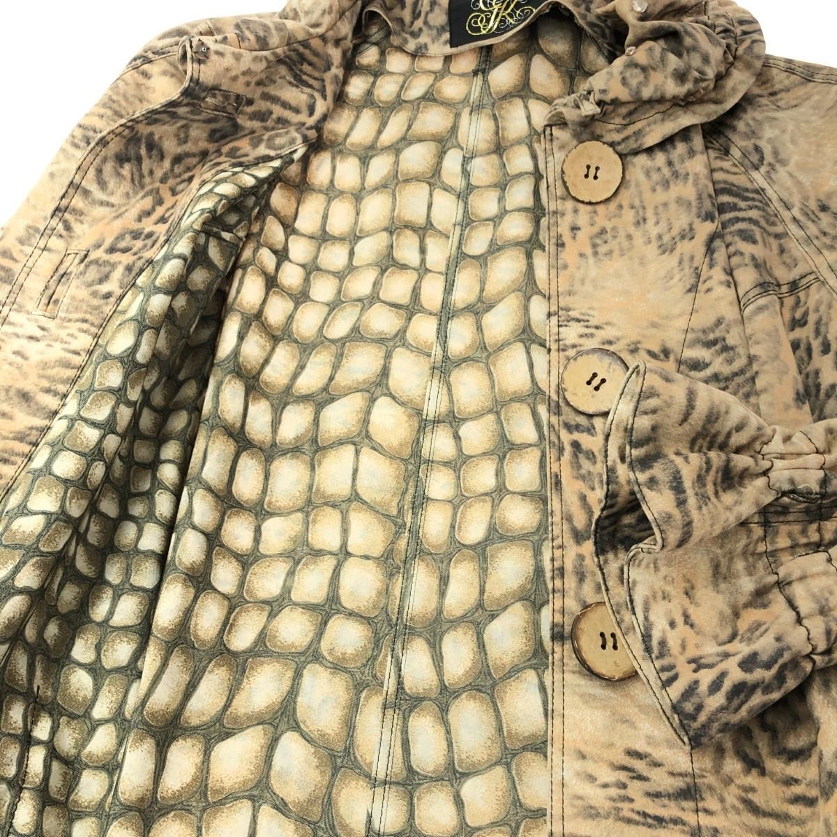 ITALIYA/イタリヤ 伊太利屋 ロングコート サイズ:11号 レオパード柄