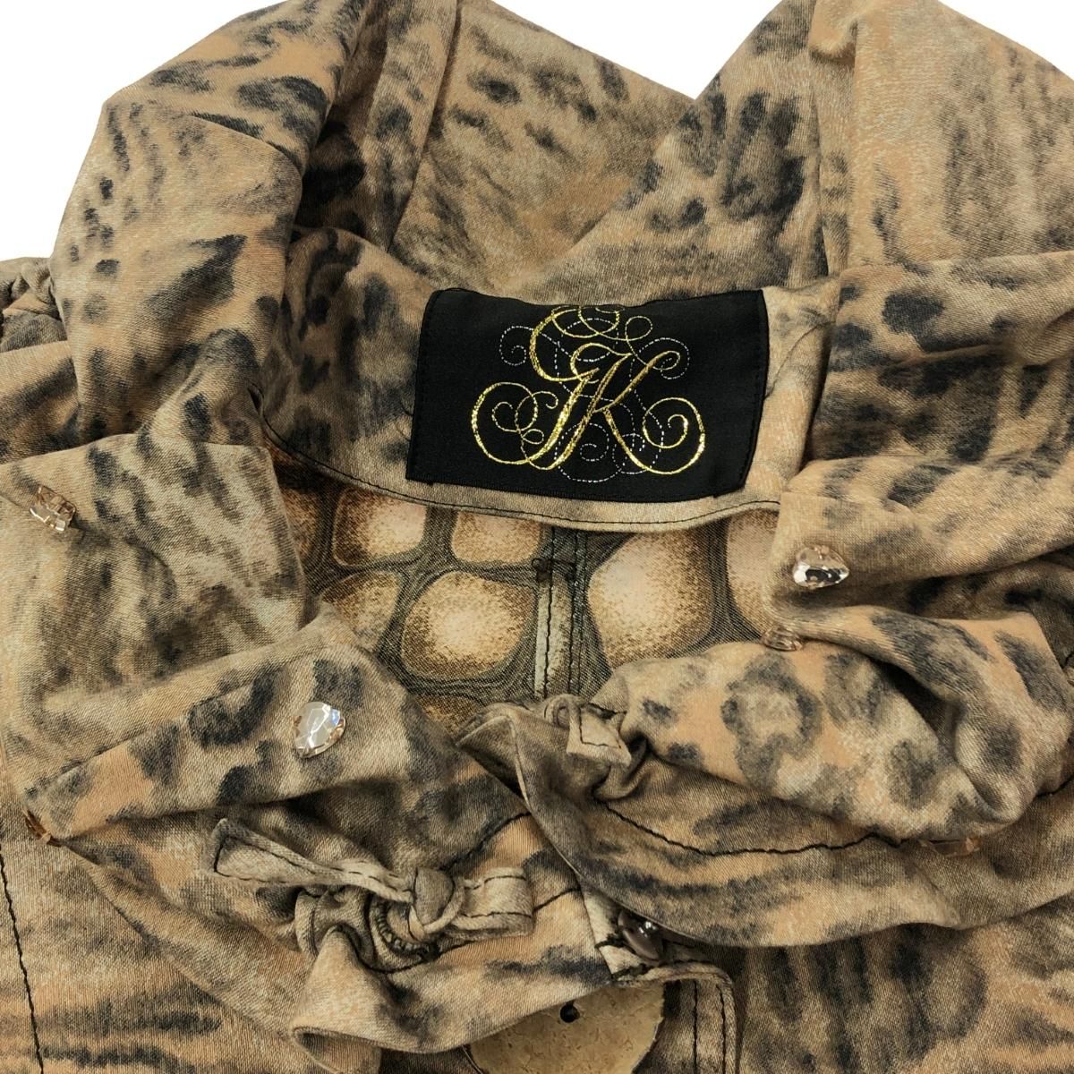 ITALIYA/イタリヤ 伊太利屋 ロングコート サイズ:11号 レオパード柄