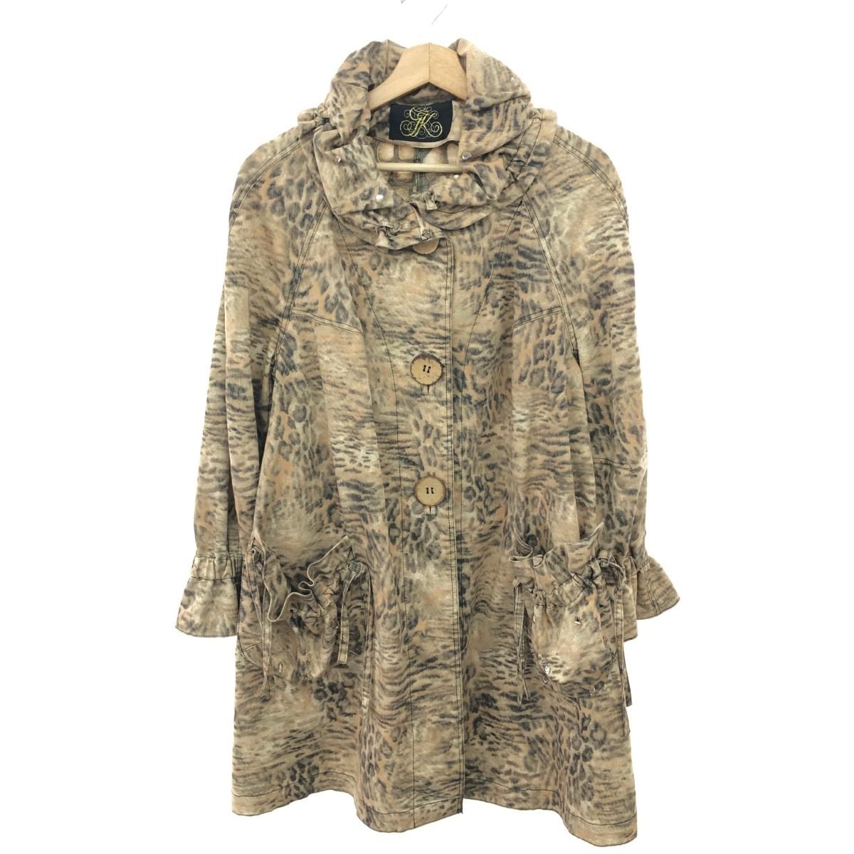 ITALIYA/イタリヤ 伊太利屋 ロングコート サイズ:11号 レオパード柄