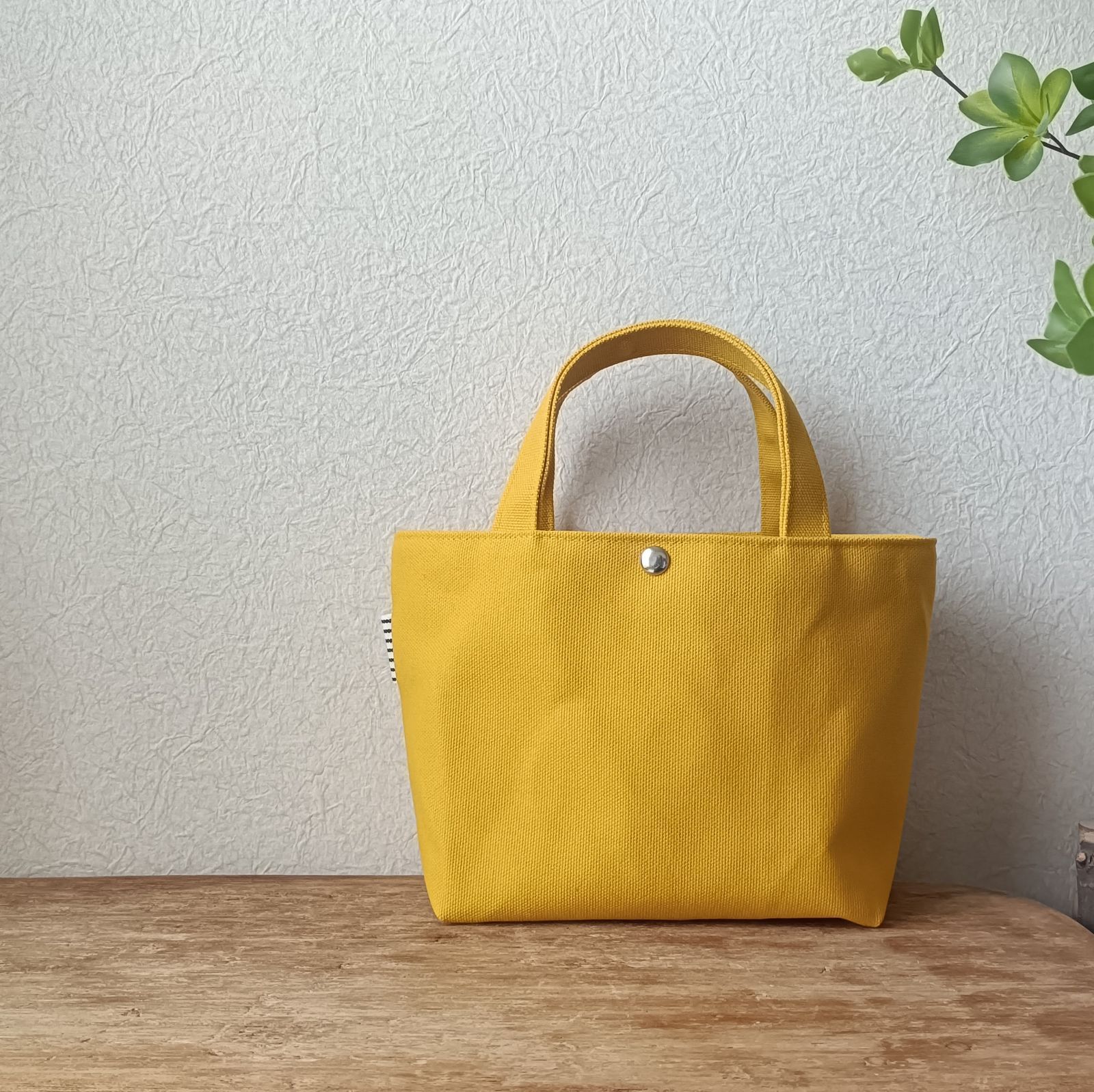 525. イロリのかばん屋さん ミニトート 8号帆布トートバッグ イエロー