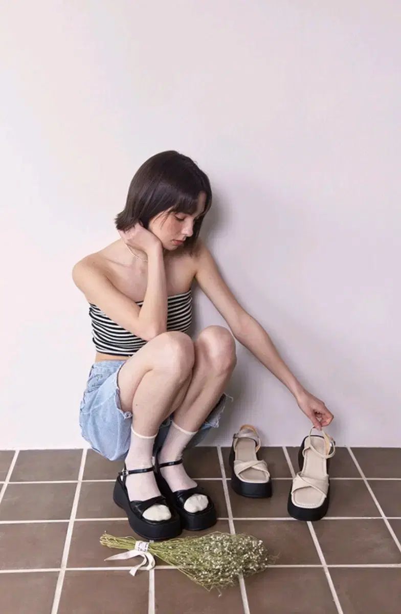  セスティー ツイストアップ スターシップ スクエア フラットフォーム サンダル 厚底 230 サンダル サンダル ミュール