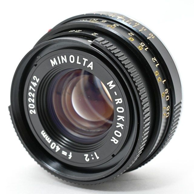 良品＞ MINOLTA M-ROKKOR 40mm F2｜ミノルタ名玉 単焦点レンズ