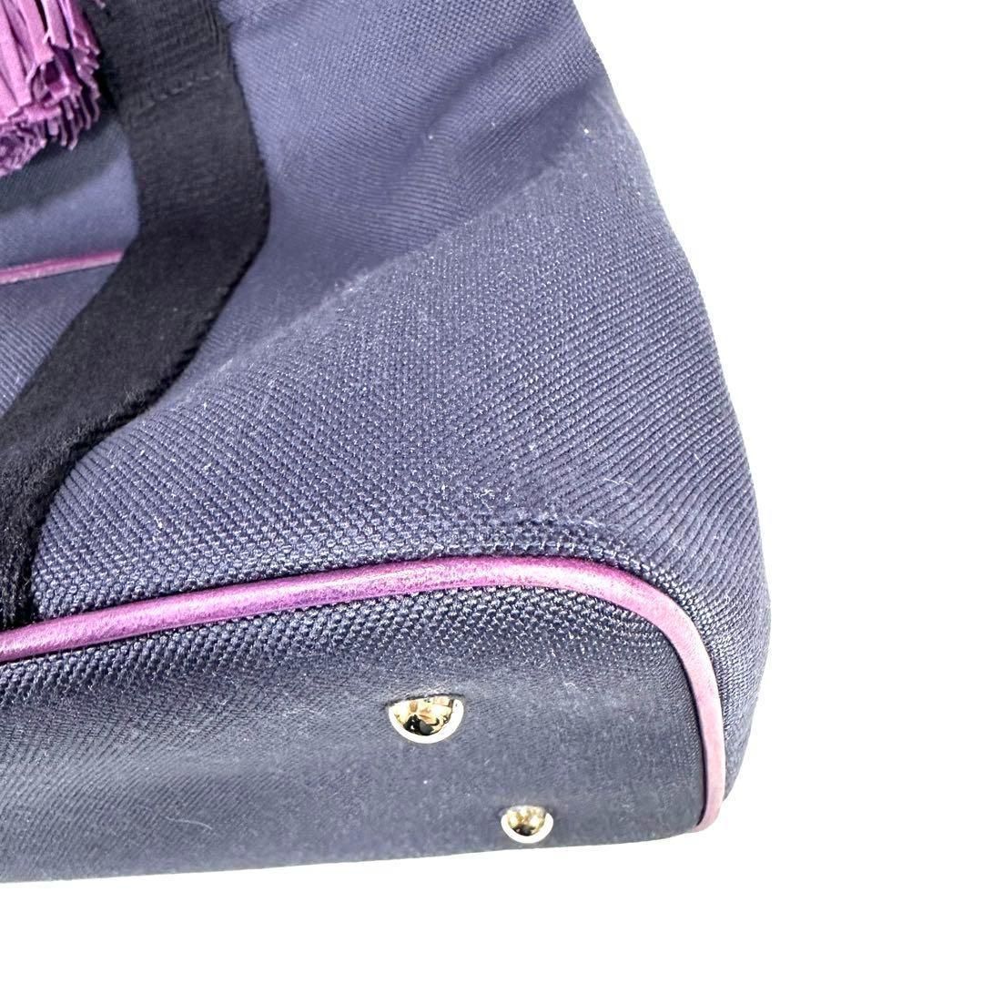 ロエベ LOEWE トートバッグ ハンドバッグ パープル アナグラム