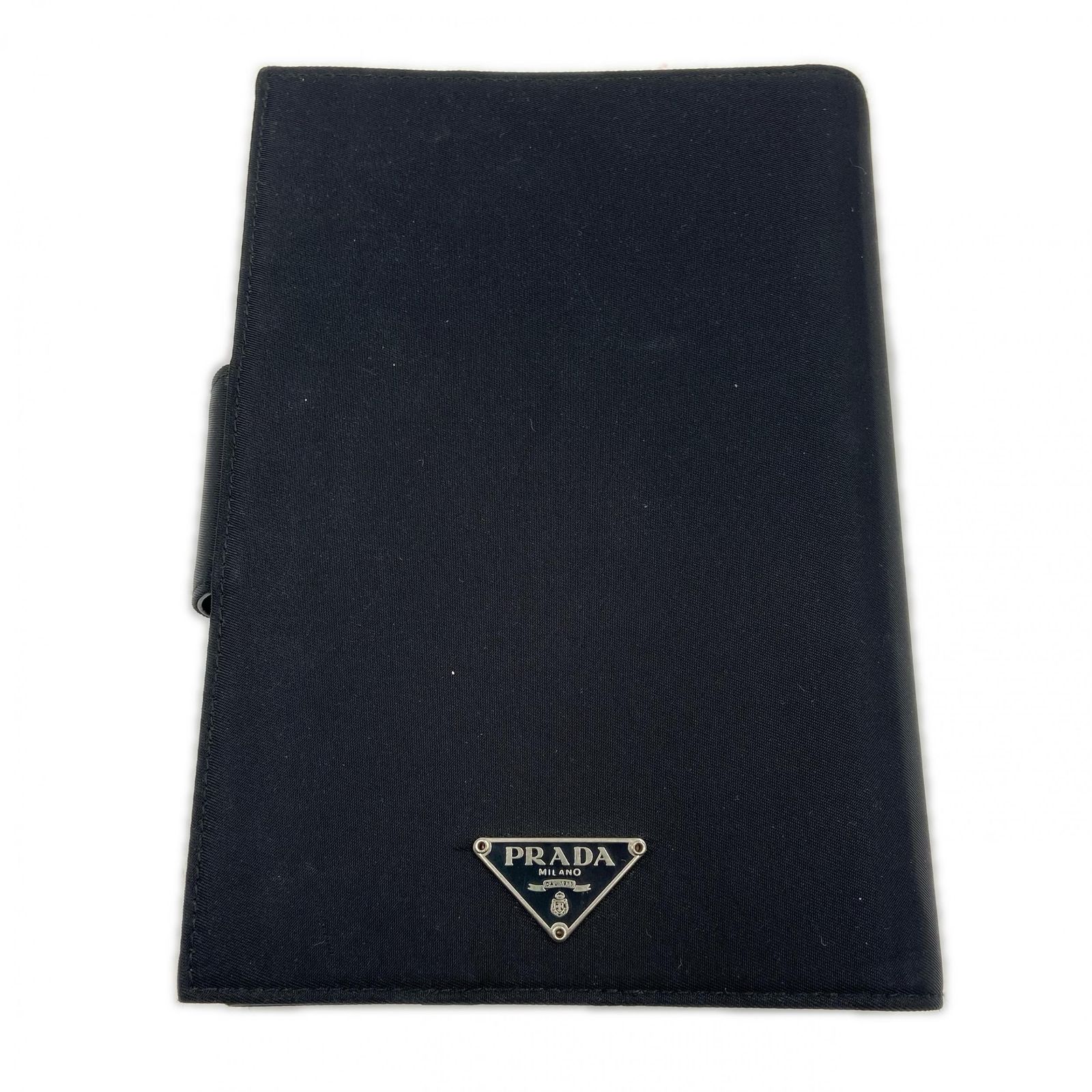 PRADA プラダ 手帳 ナイロン 三角ロゴプレート手帳 ブラック