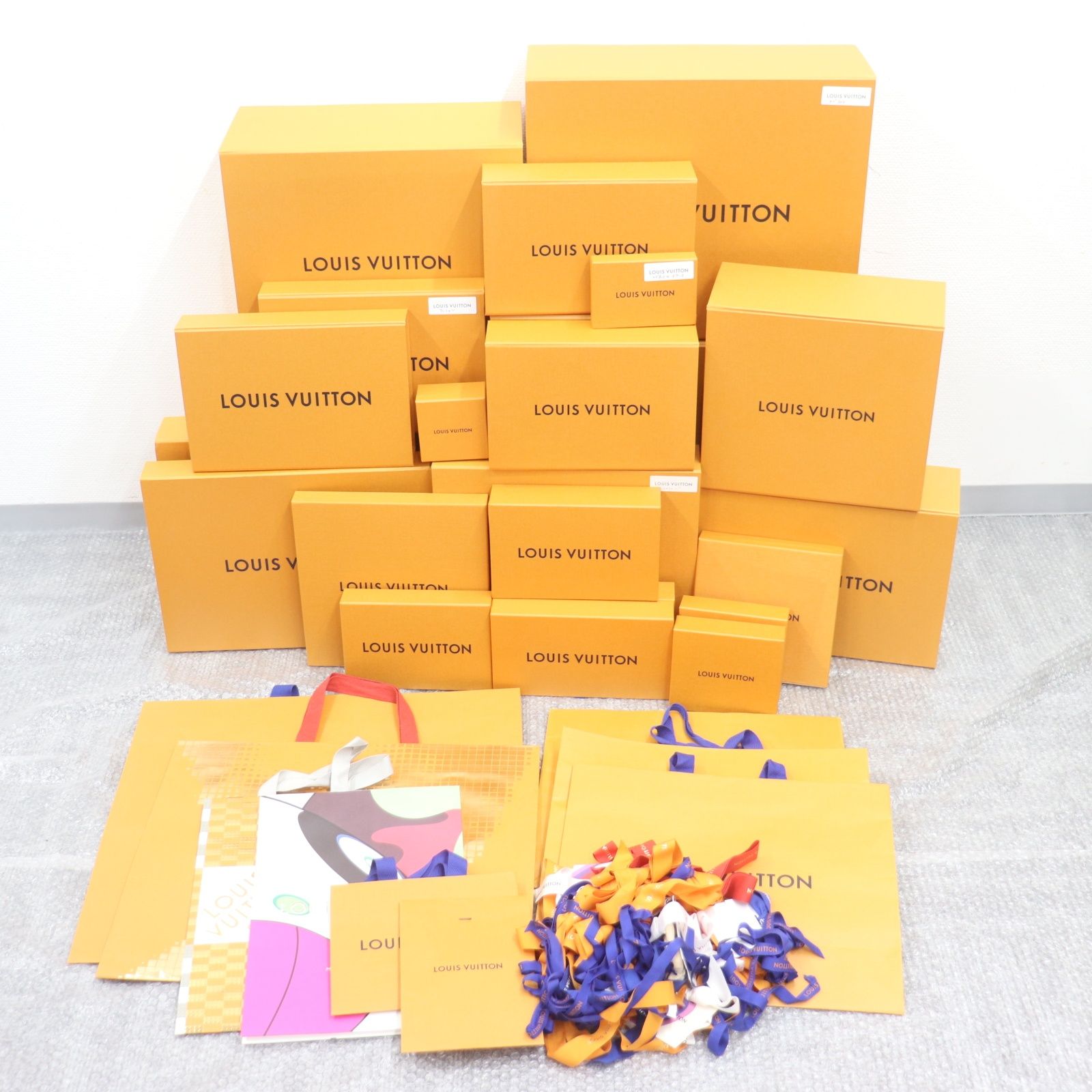 LOUIS VUITTON ルイヴィトン BOX 空き箱 ショッパー 紙袋 リボン オレンジ 箱