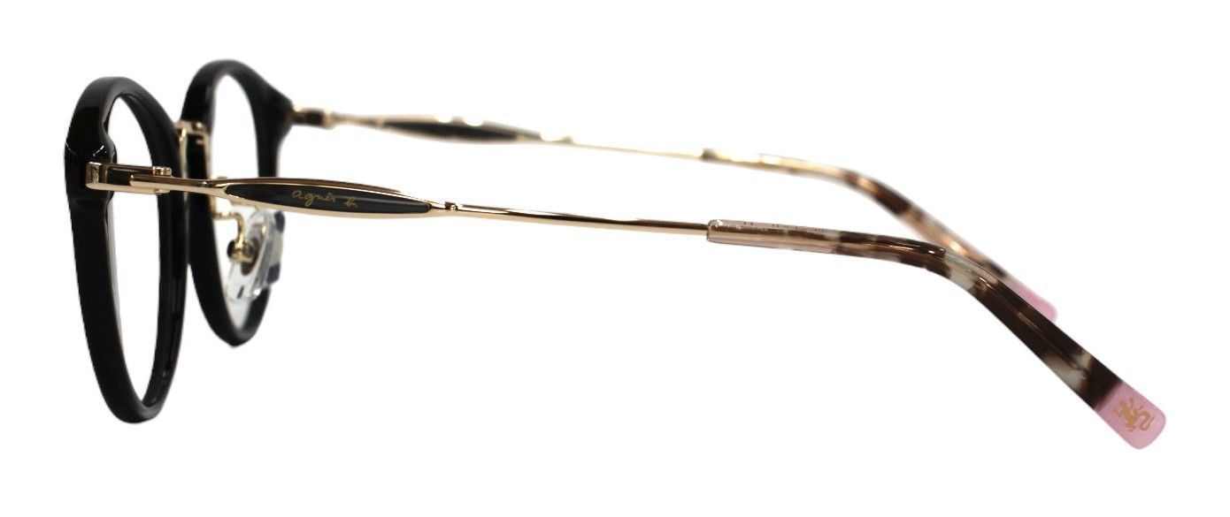 アニエスベー agnes b. 50-0141 ボストン ニッケル チタン アセテート フルリム 伊達 度付き レディース メガネ めがね 眼鏡 老眼鏡 遠近両用