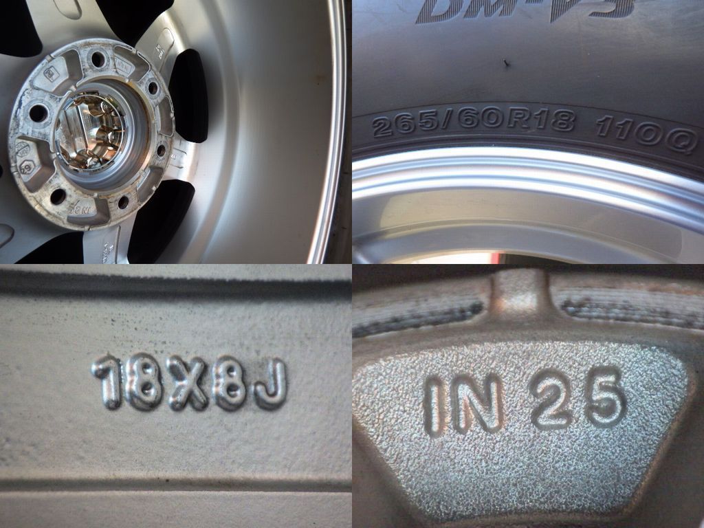  3219 Weds KEELER TACTICS 18 x 8 0 J 6穴 PCD 139 7 25 BS DM V 3 265 60 R 4本 12インチ以下 タイヤ ホイールセット