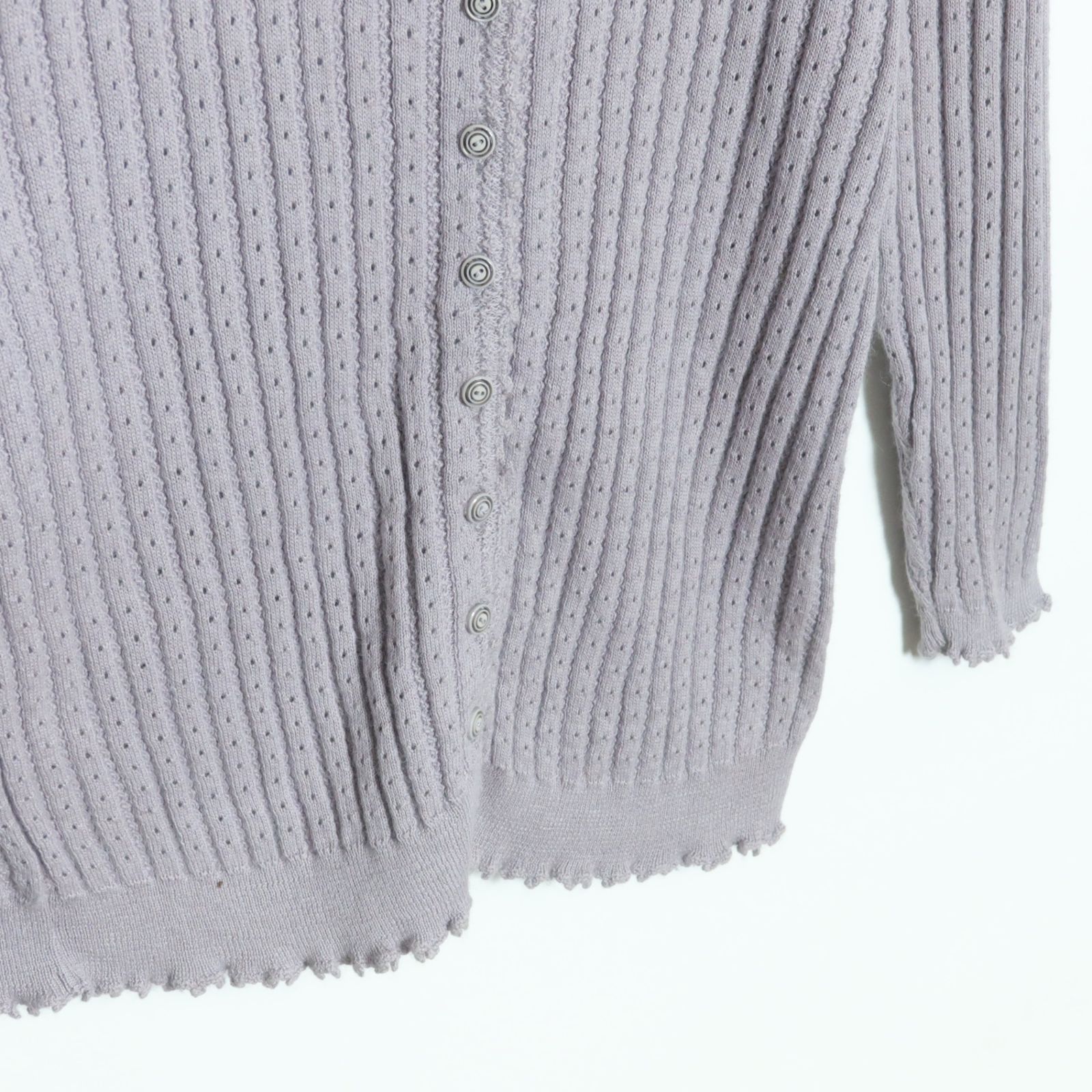 カネコイサオ☆フェミニン可愛い♪ かぎ針編み花モチーフ襟 七分袖