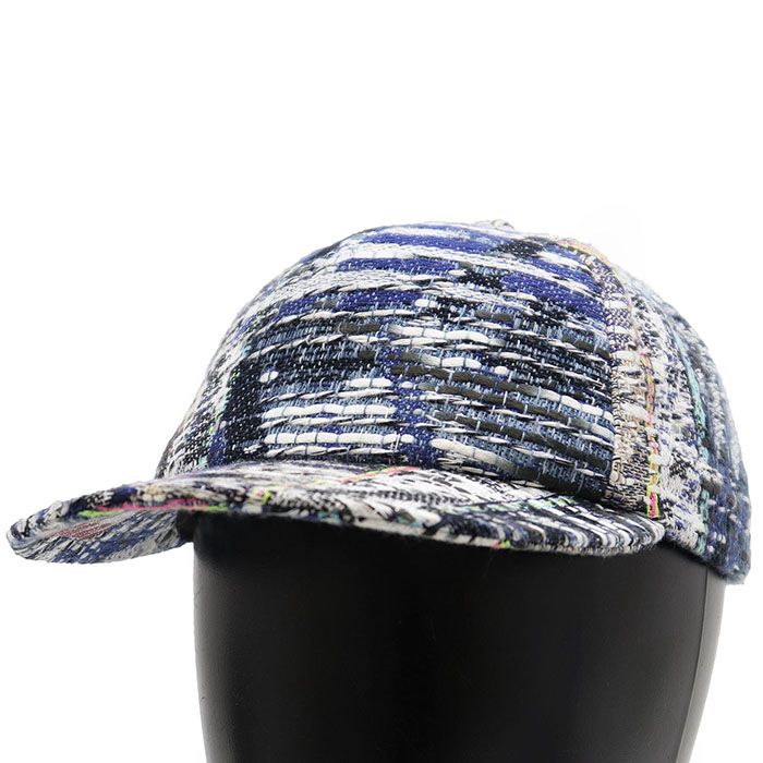 美品】CHANEL シャネル キャップ ツイード COCOマーク ロゴ メタリック