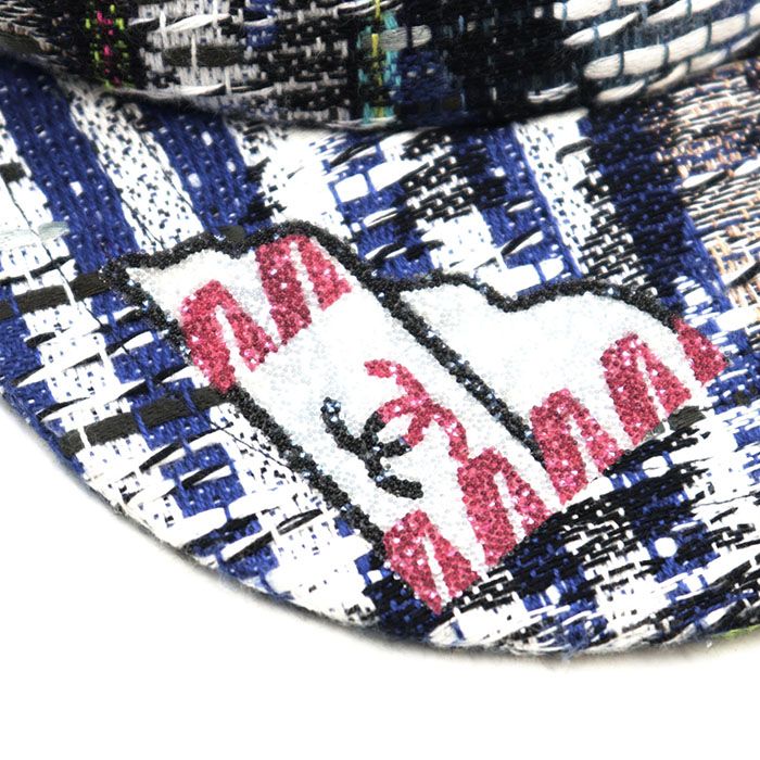 美品】CHANEL シャネル キャップ ツイード COCOマーク ロゴ メタリック