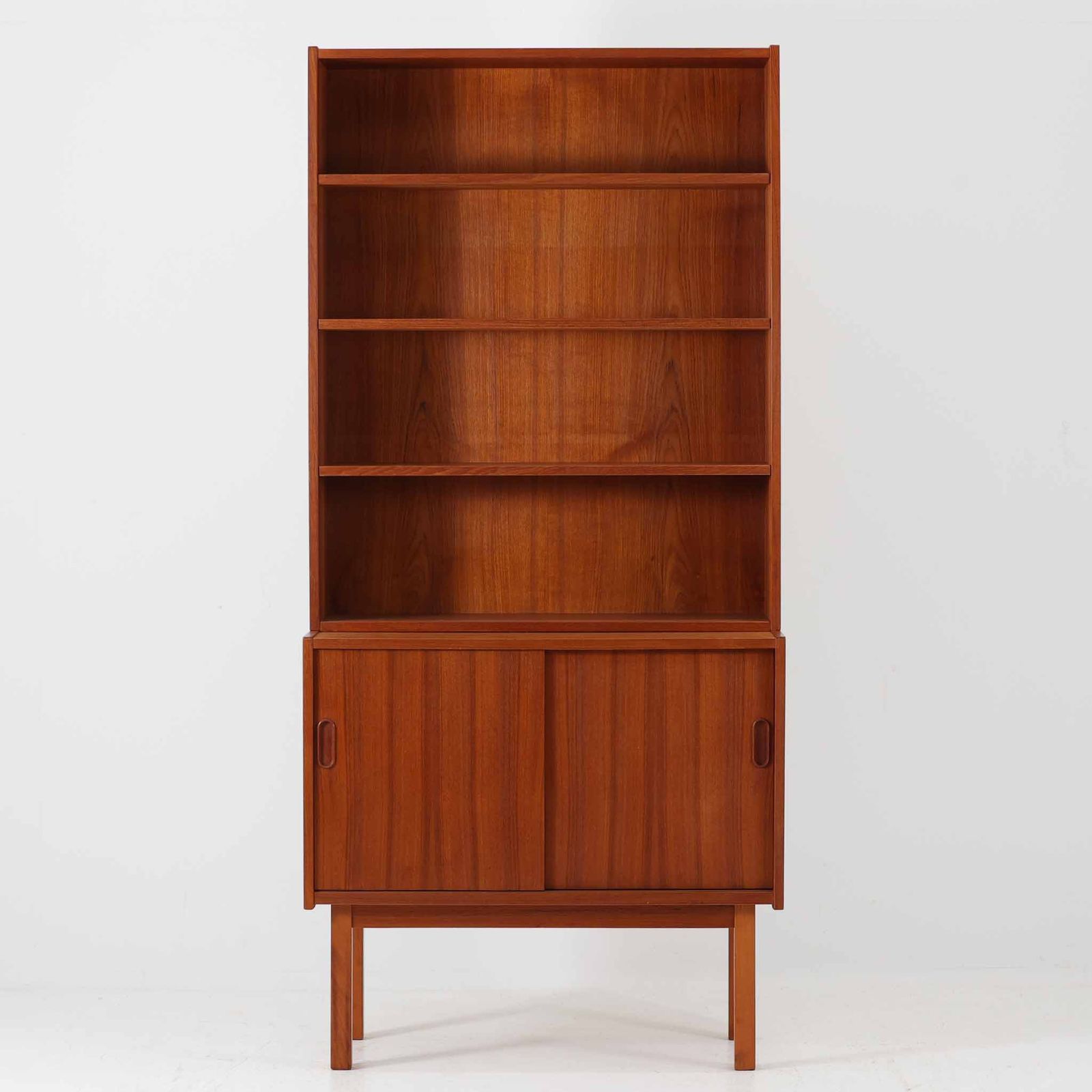 Asljunga Mobelfabrik ディスプレイシェルフ チーク ビーチ 幅79 cm スウェーデン製 北欧ビンテージ家具 DK 19150