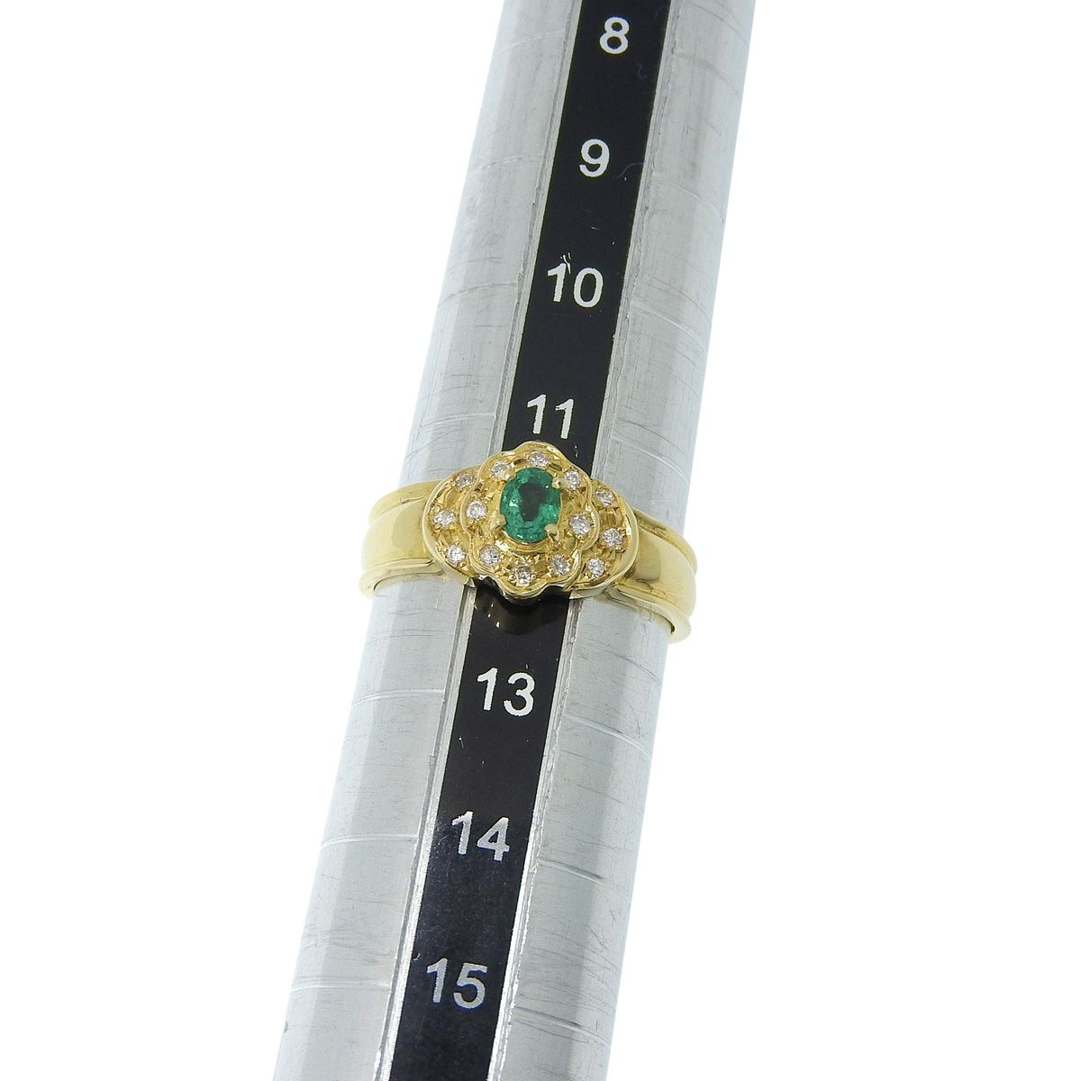 エメラルドリング イエローゴールド